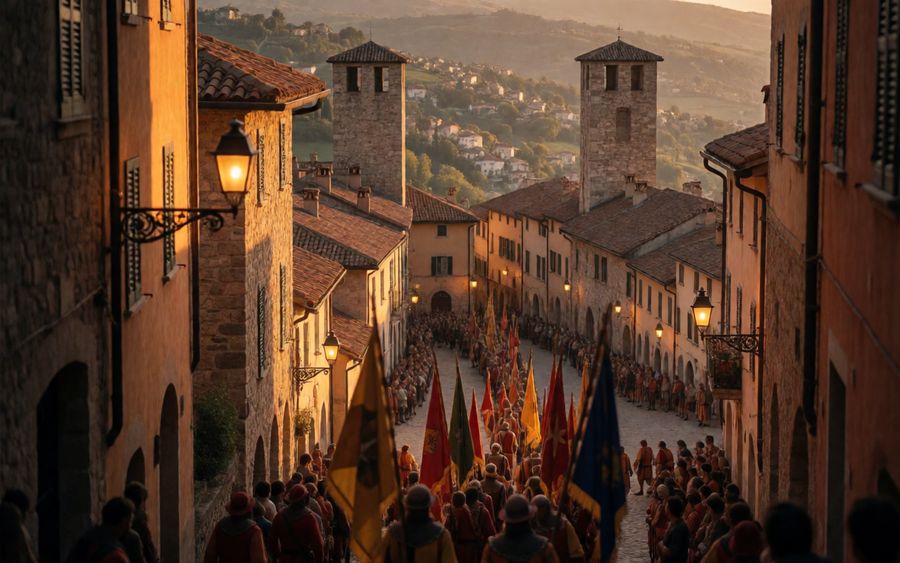 The Palio degli Asini medieval festival in Cocconato